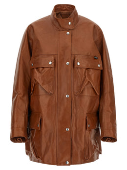 Prada Braune Kalbslederjacke
