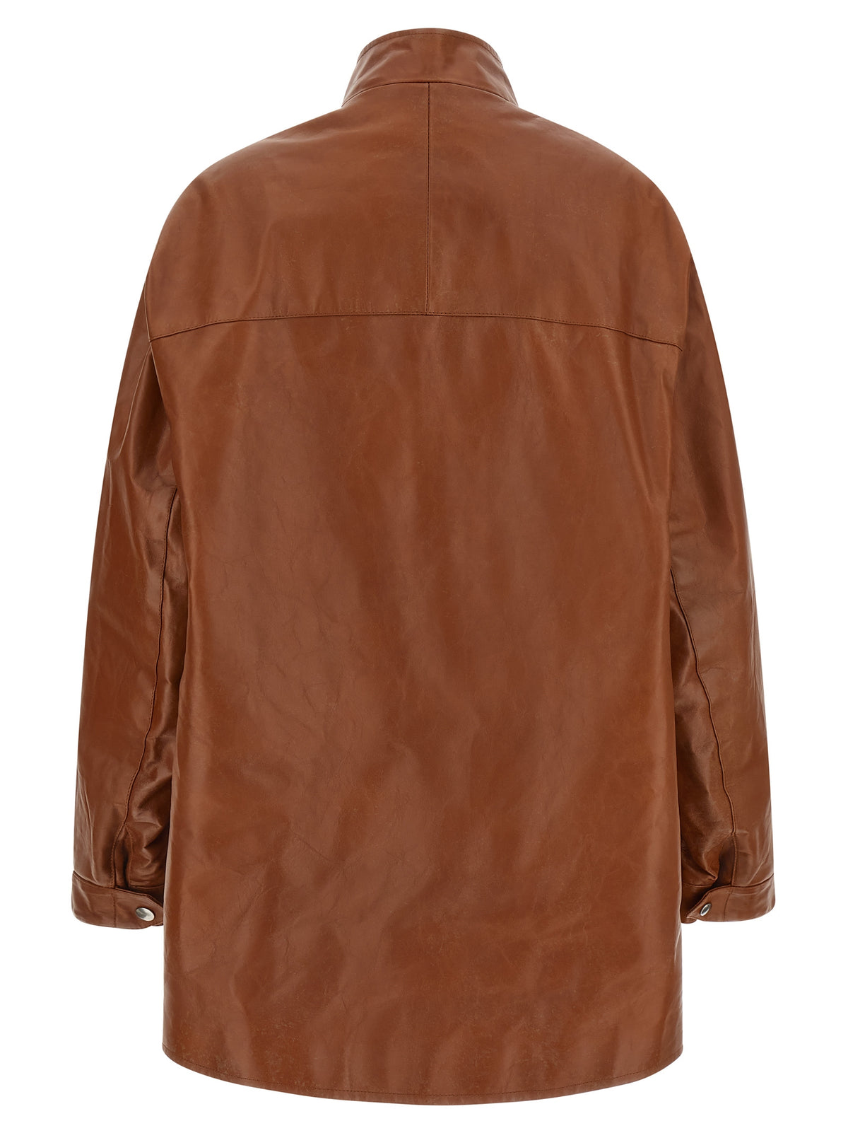 Prada Braune Kalbslederjacke