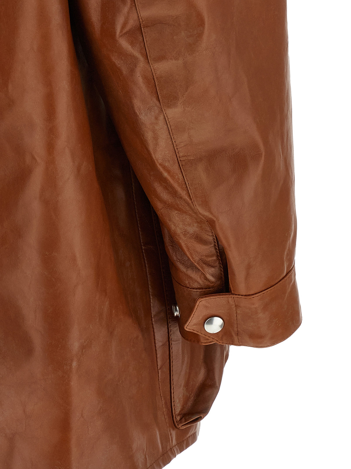 Prada Braune Kalbslederjacke