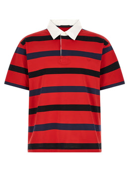 Prada Rotes Baumwoll-Poloshirt