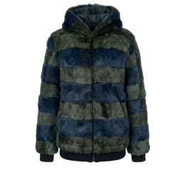 Mr&Mrs Italy Grüne Jacke aus Kaninchenfell für Damen