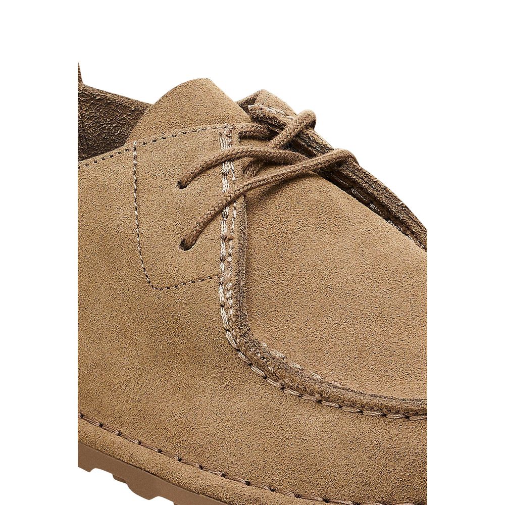 Birkenstock Beige Wildleder Oxford und Derby Schuhe