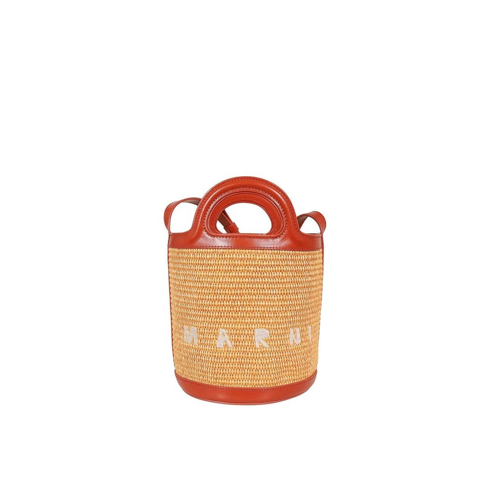 Marni Orange Cotton Bucket Bag