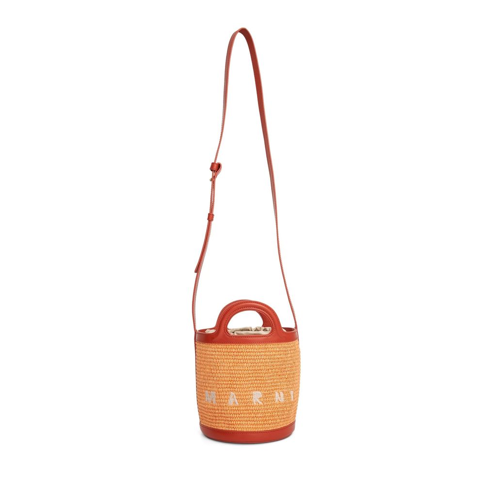 Marni Orange Cotton Bucket Bag