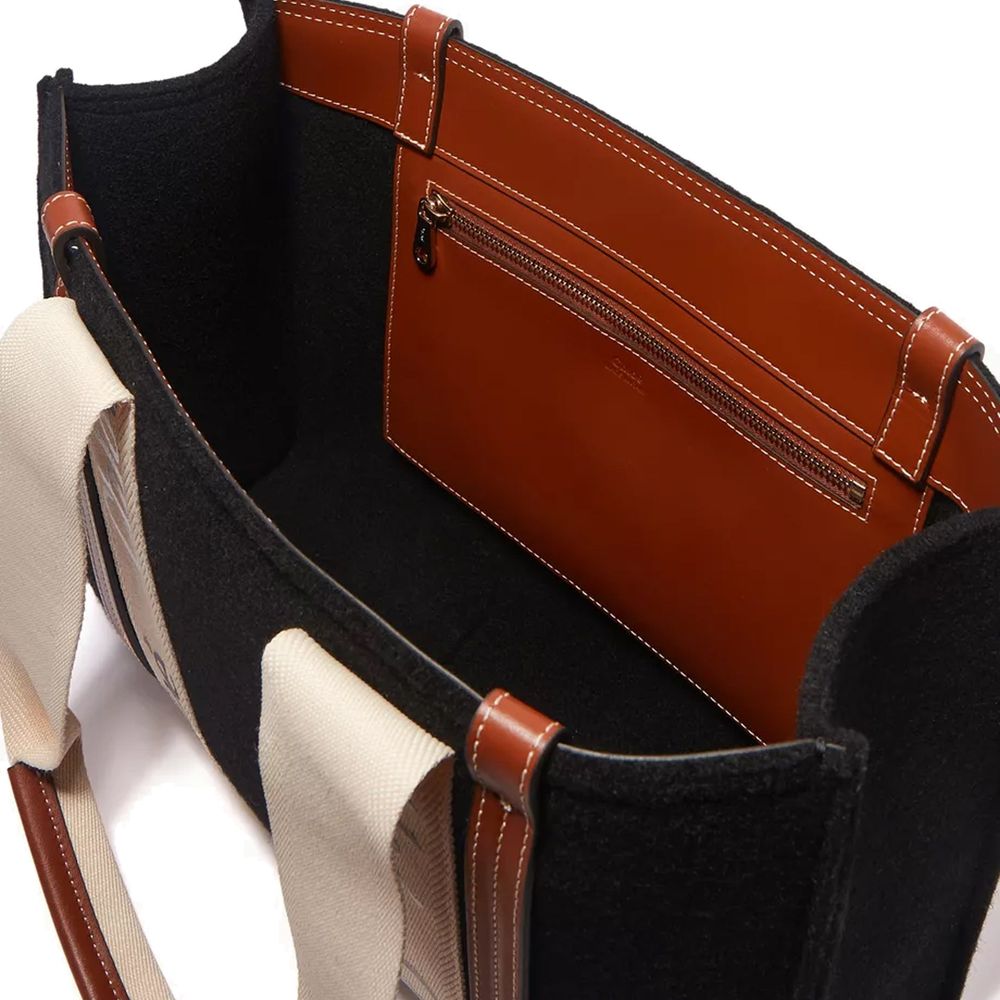 Chloé Schwarze Woll-Tote Bag