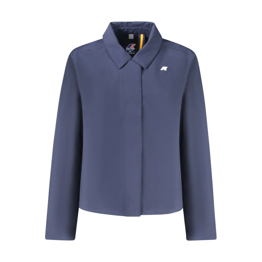 K-WAY Blaue Damenjacke aus Polyester