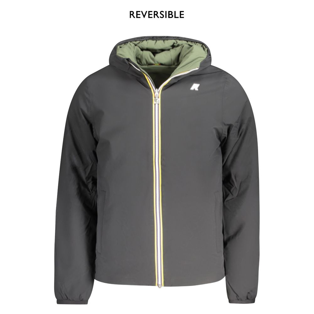 K-WAY Schwarze Herren-Wendejacke aus Nylon