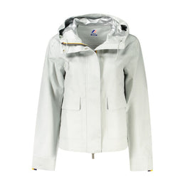 K-WAY Graue Leinen-Damenjacke