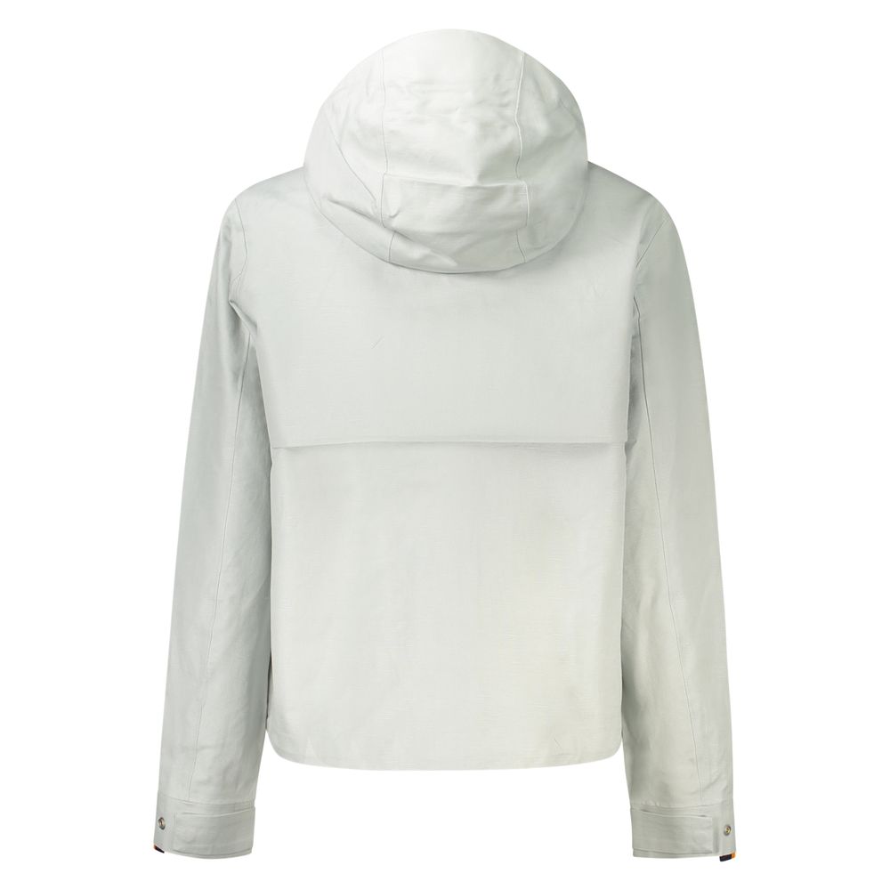 K-WAY Graue Leinen-Damenjacke