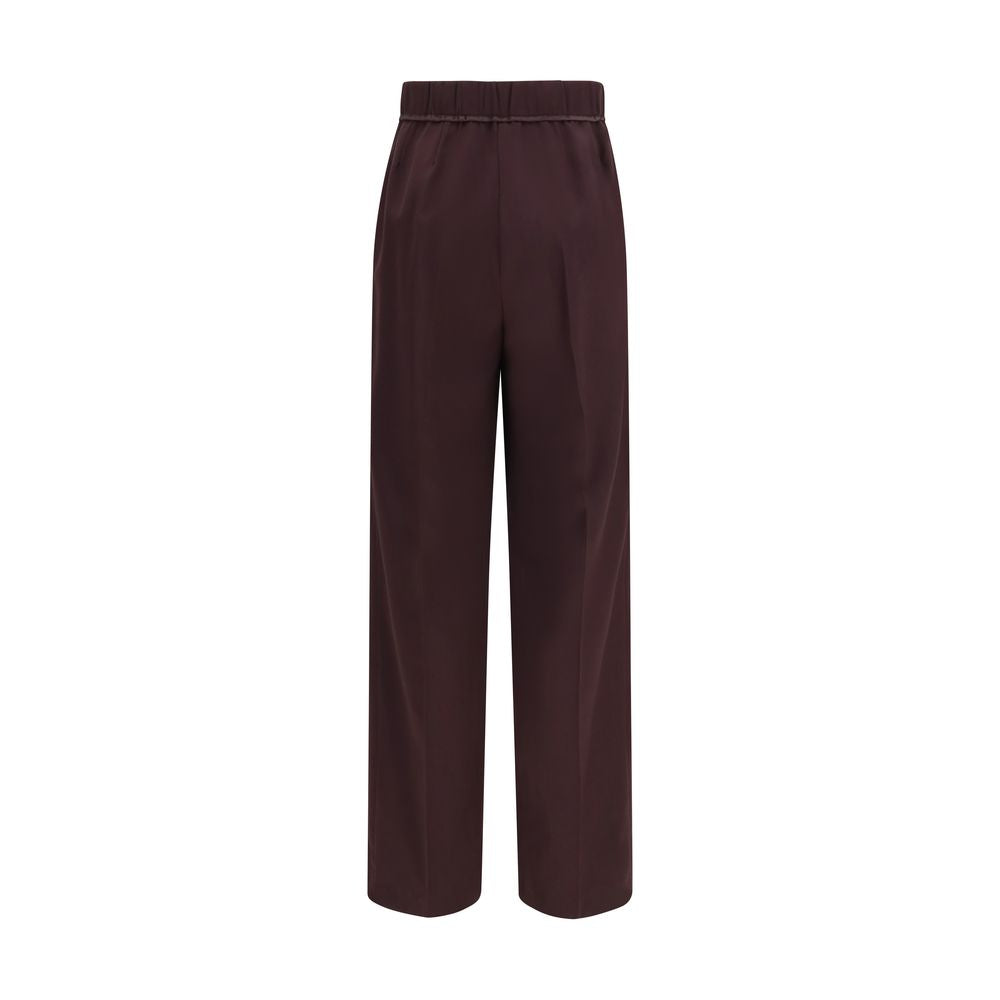 Forte_Forte Violette Freizeithose aus Polyester