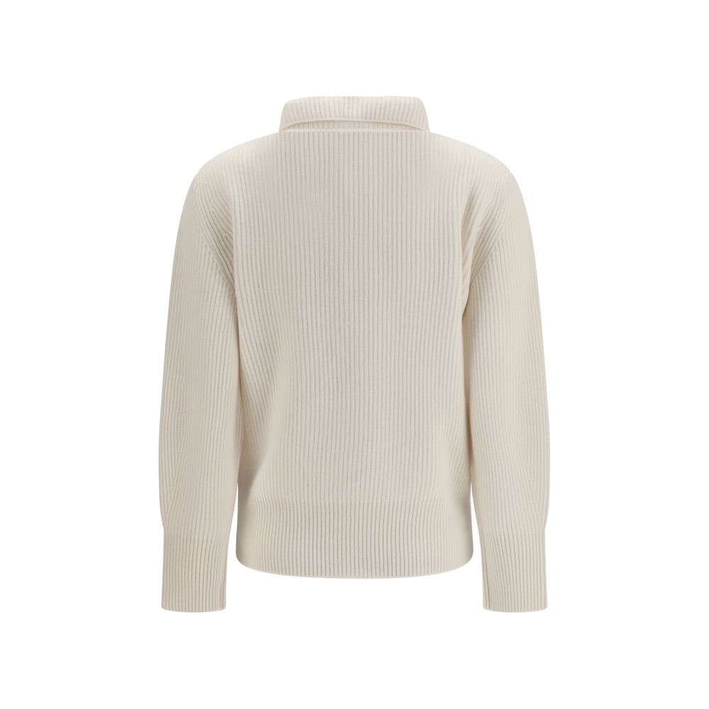 Forte_Forte Weißes Sweatshirt aus Wolle Oves Aries