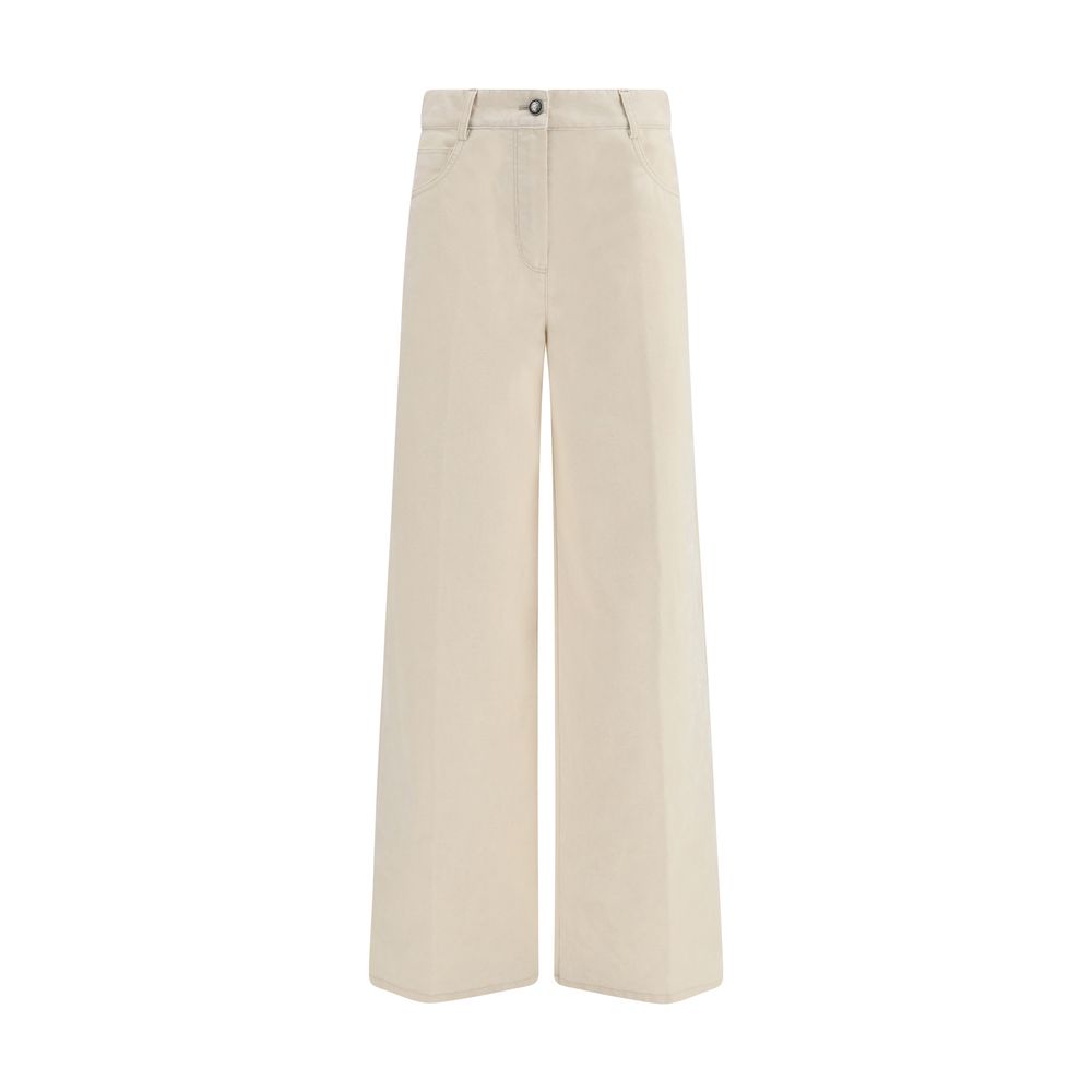 Forte_Forte Weiße Baumwollhose im Casual-Look