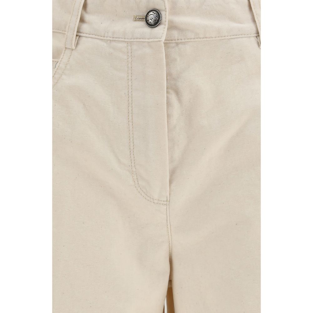 Forte_Forte Weiße Baumwollhose im Casual-Look