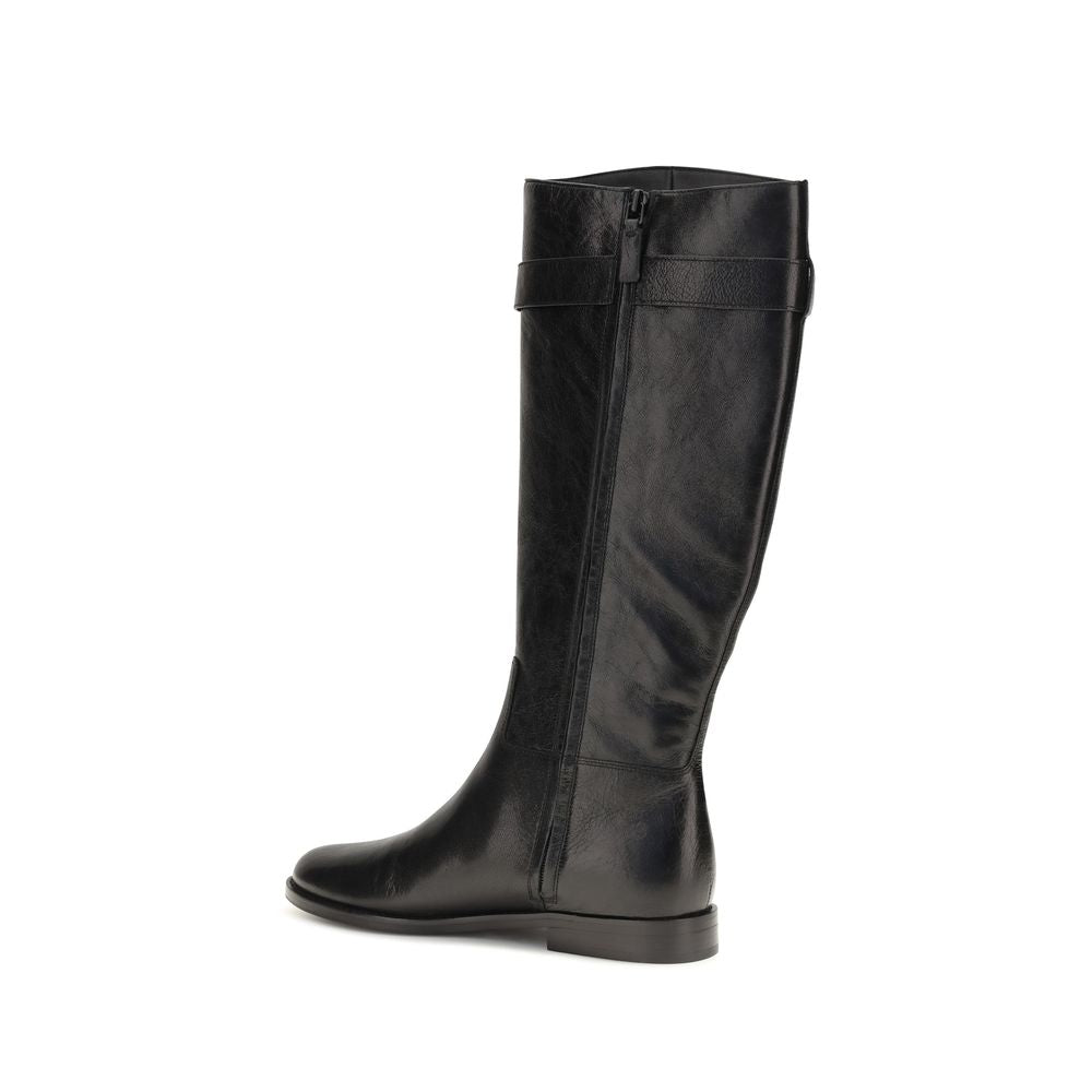 Tory Burch Schwarze Schnürstiefel aus Kalbsleder Bos Taurus