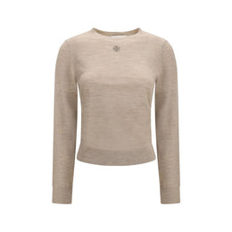 Tory Burch Beige Wool Oves Aries Sweatshirt