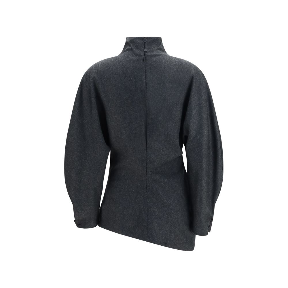 Khaite Graue Wollbluse Oves Aries