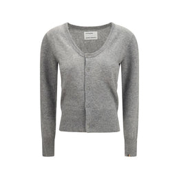 Extreme Cashmere Grauer Kaschmir-Strickjacke