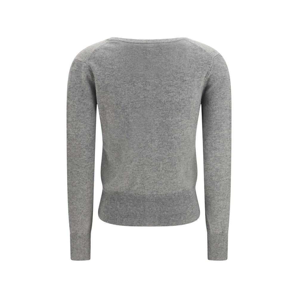 Extreme Cashmere Grauer Kaschmir-Strickjacke