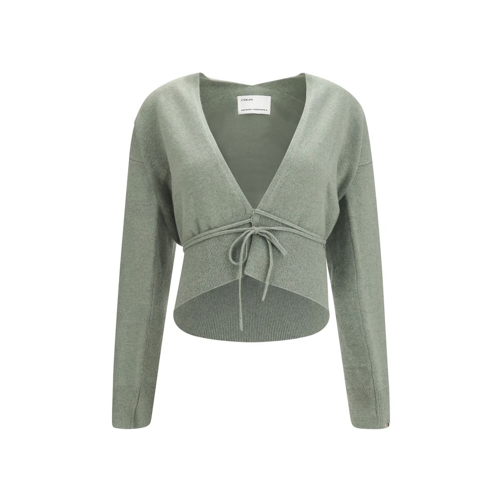 Extreme Cashmere Zweifarbige Kaschmir-Strickjacke