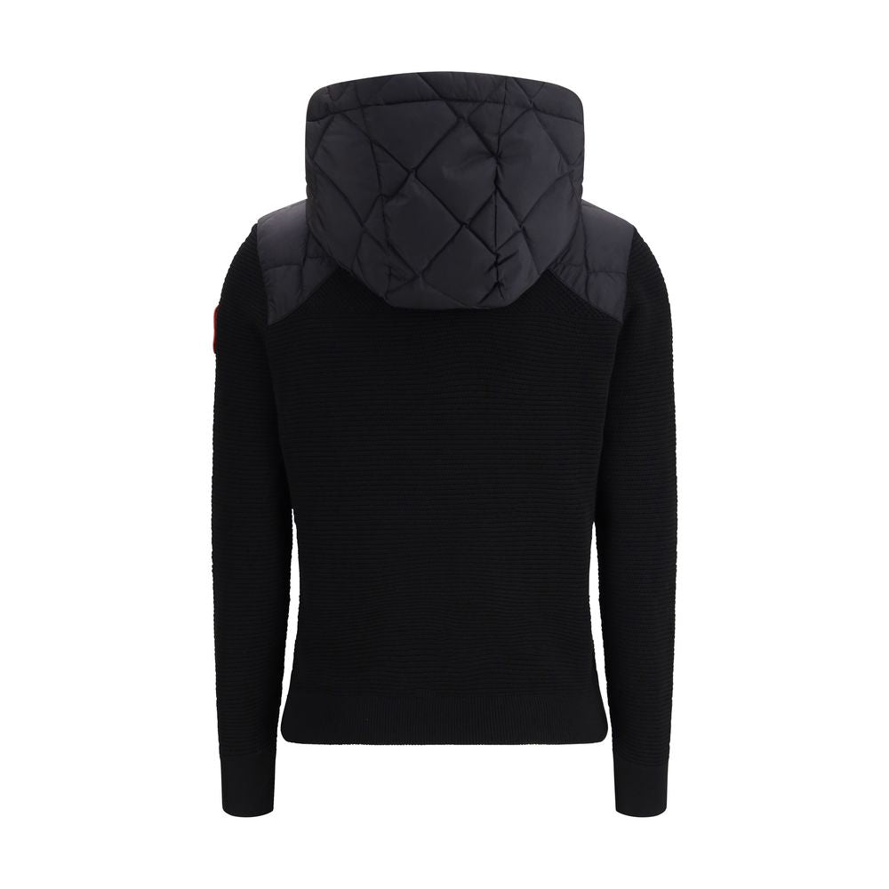 Canada Goose Schwarze Oves Aries Wolljacke in voller Länge