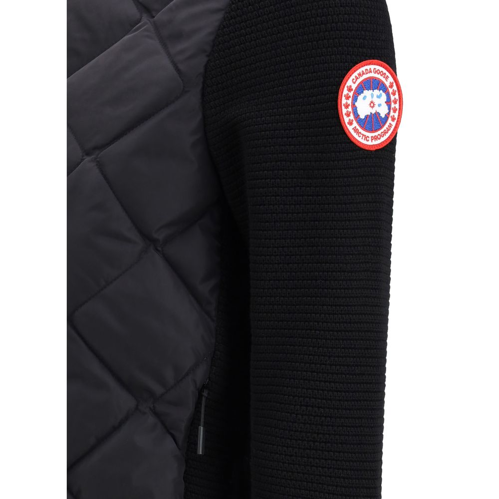 Canada Goose Schwarze Oves Aries Wolljacke in voller Länge