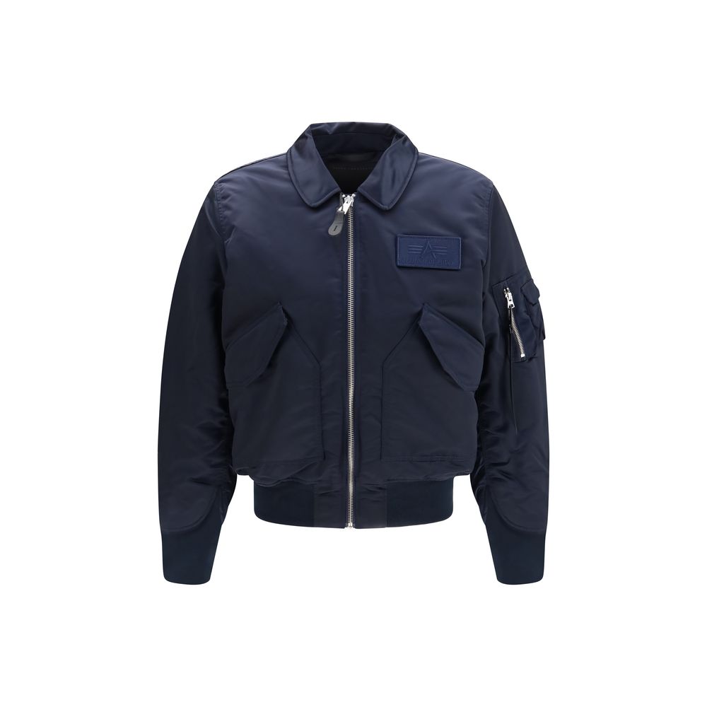 ALPHA INDUSTRIES Blauer Nylon-Bomber