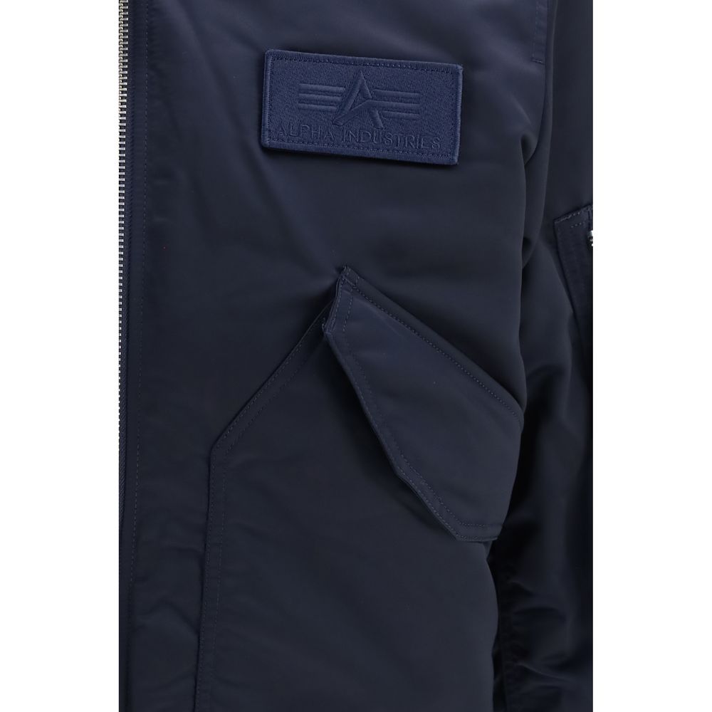 ALPHA INDUSTRIES Blauer Nylon-Bomber