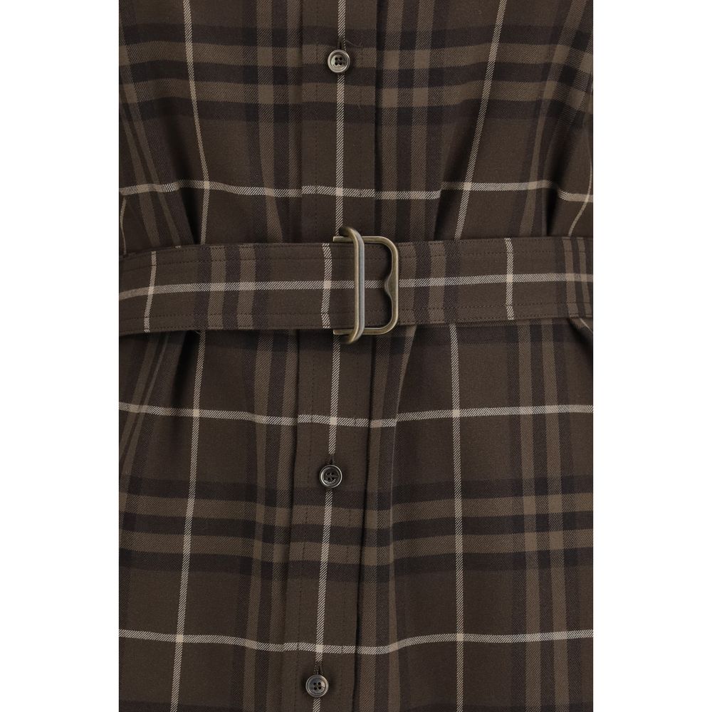Burberry Braunes Baumwollkleid für die Freizeit