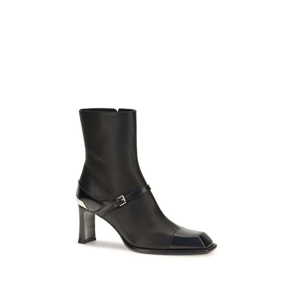 Alexander McQueen Schwarze Stiefeletten aus Lammleder