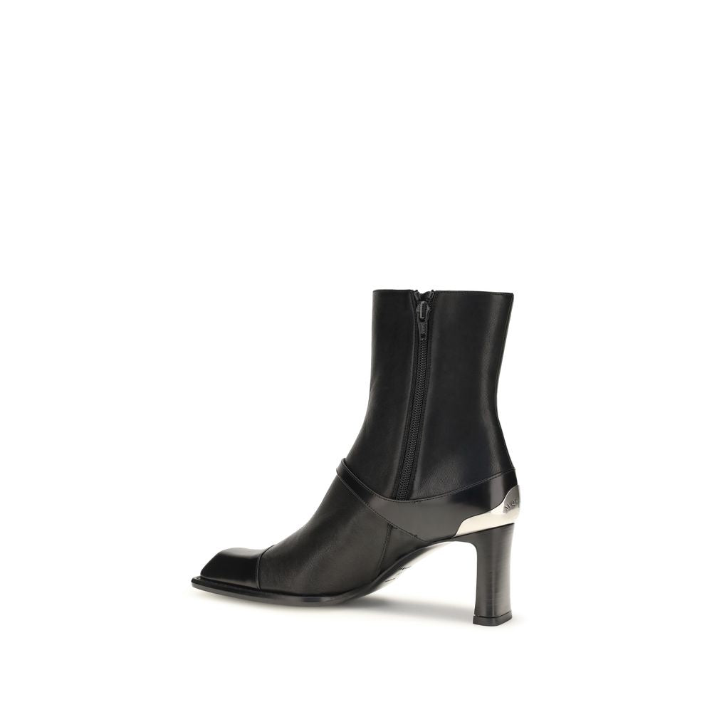 Alexander McQueen Schwarze Stiefeletten aus Lammleder