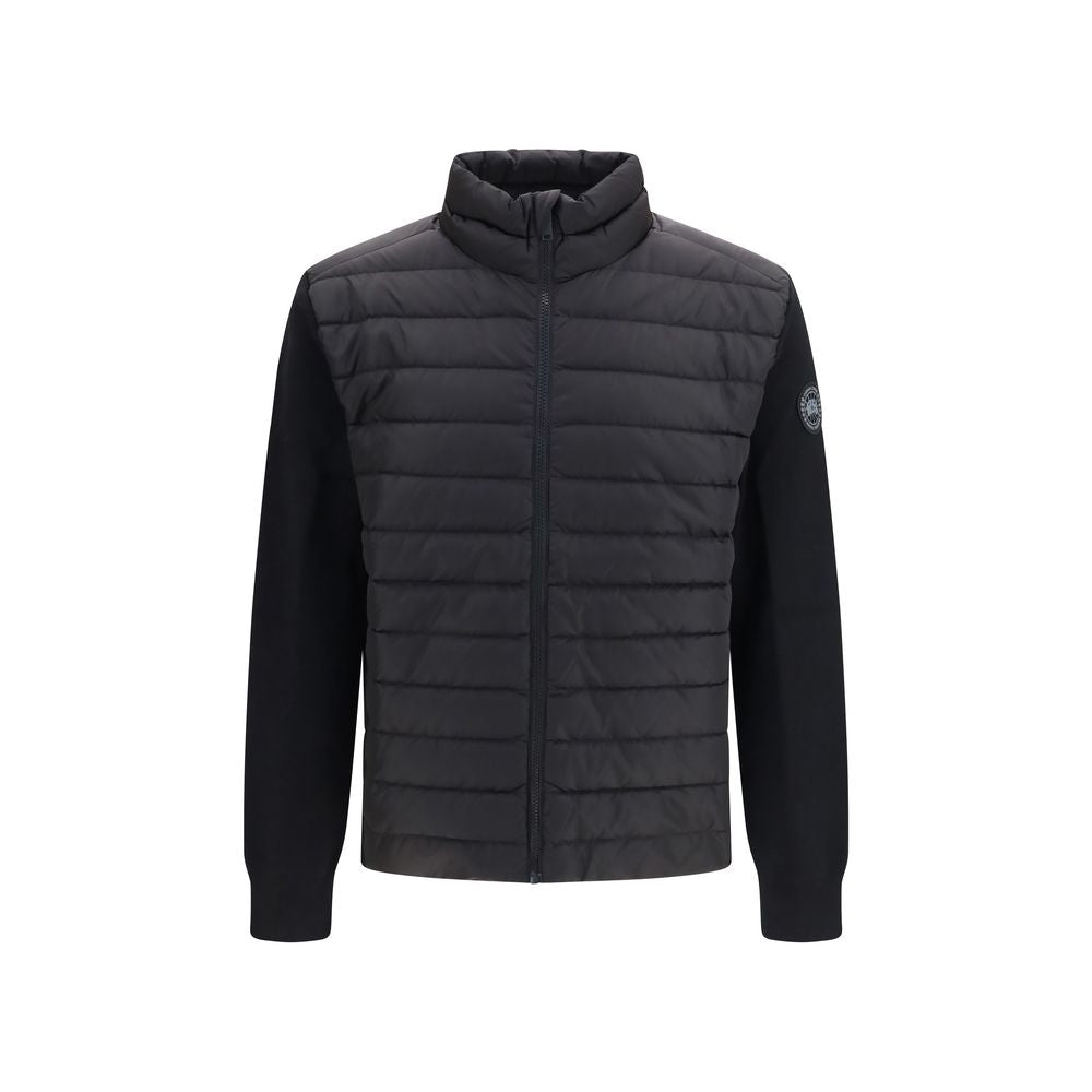 Canada Goose Schwarze Jacke aus recyceltem Polyamid in voller Länge