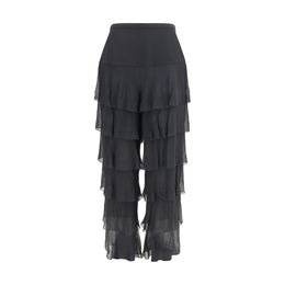 Valentino Garavani Schwarze Seiden-Freizeithose