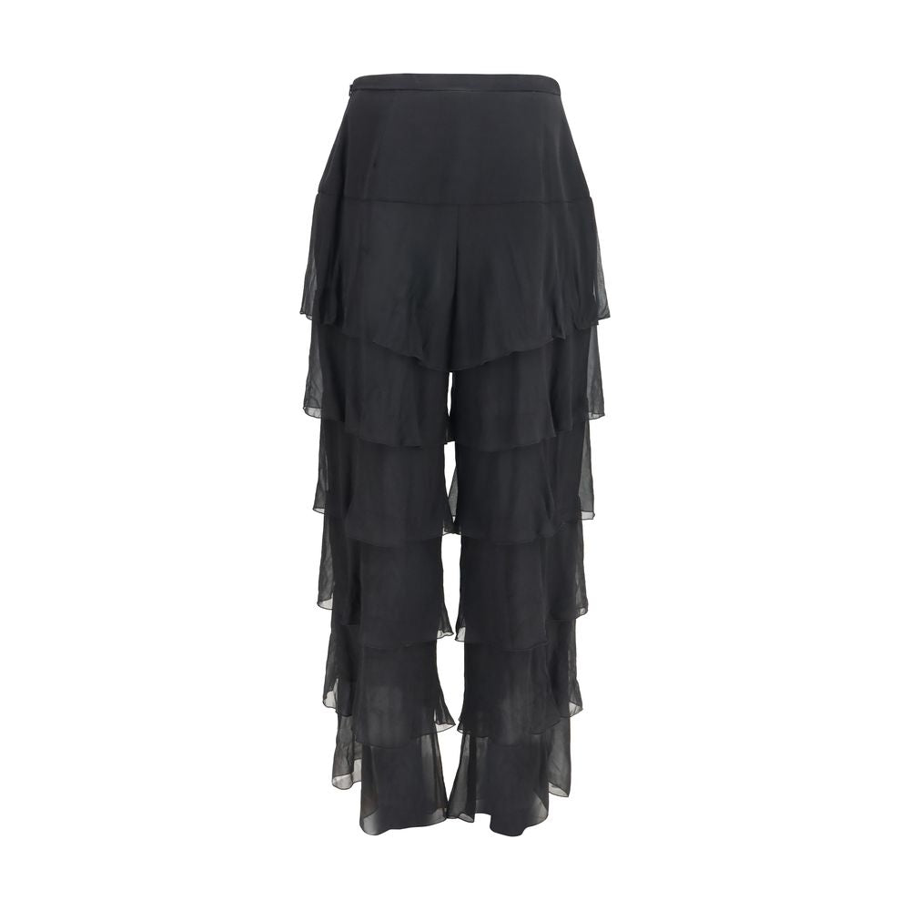 Valentino Garavani Schwarze Seiden-Freizeithose