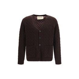 Valentino Garavani Brauner Woll Cardigan Oves Aries