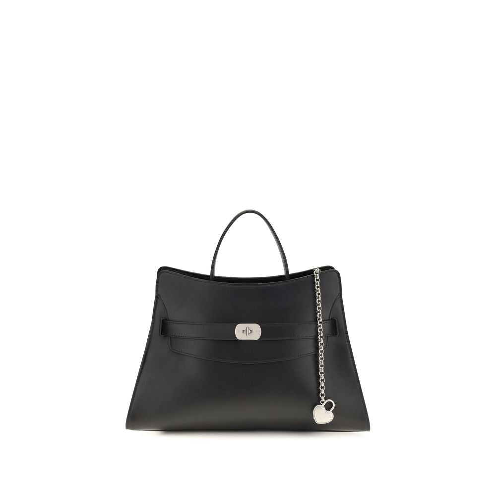 Alexander McQueen Schwarze Bos Taurus Kalbsleder Schultertasche