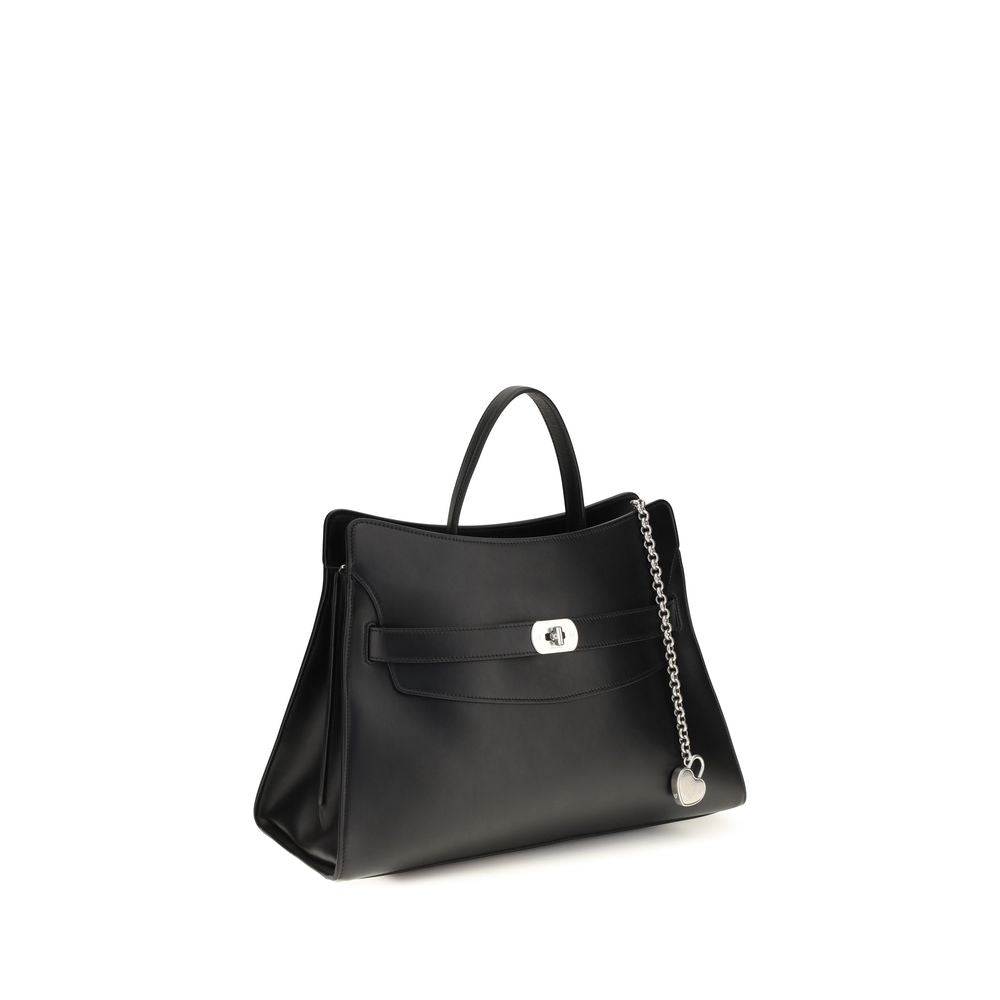 Alexander McQueen Schwarze Bos Taurus Kalbsleder Schultertasche