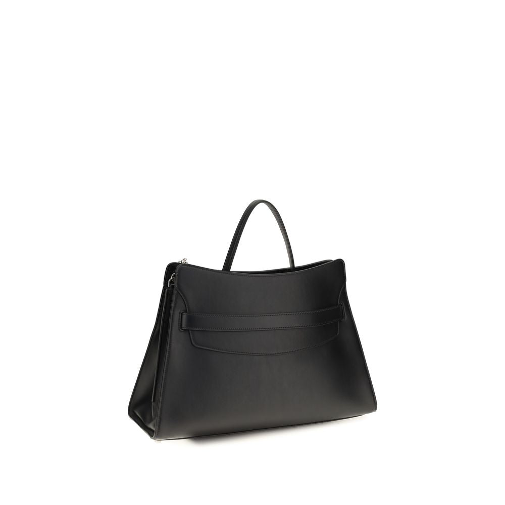 Alexander McQueen Schwarze Bos Taurus Kalbsleder Schultertasche
