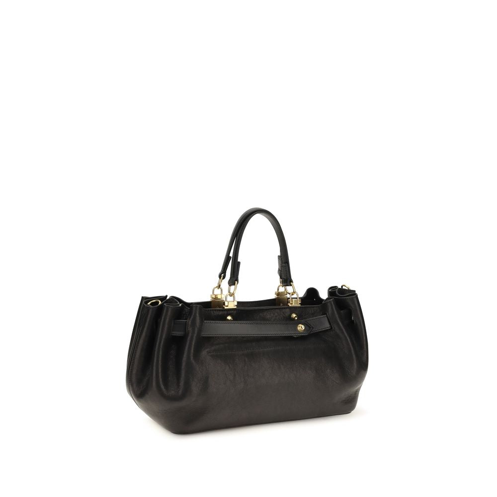 Balenciaga Schwarze Bos Taurus Kalbsleder Schultertasche