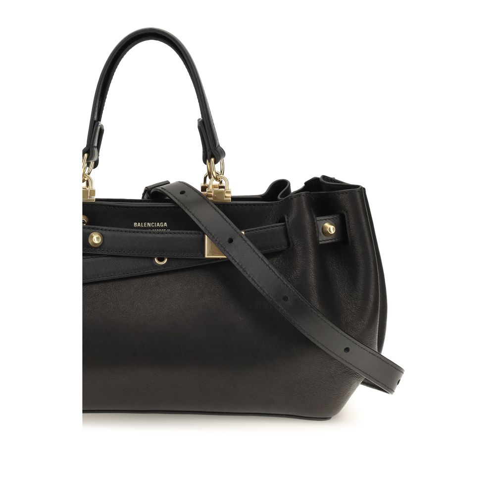 Balenciaga Schwarze Bos Taurus Kalbsleder Schultertasche
