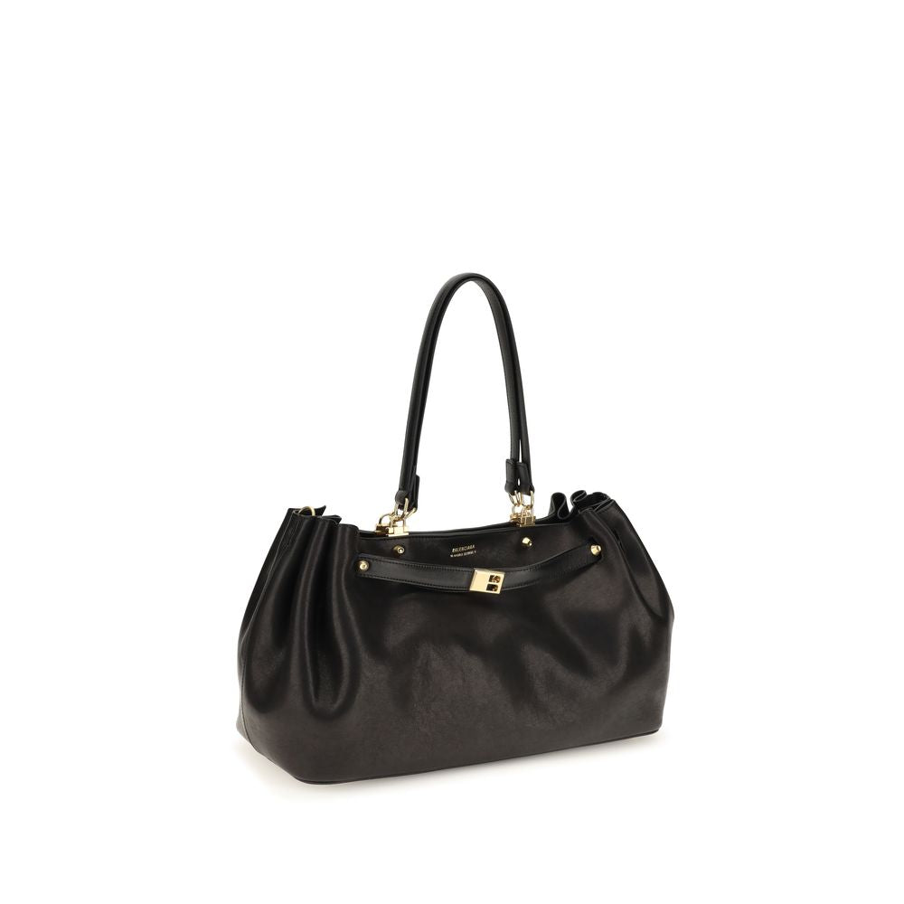 Balenciaga Schwarze Bos Taurus Kalbsleder Schultertasche