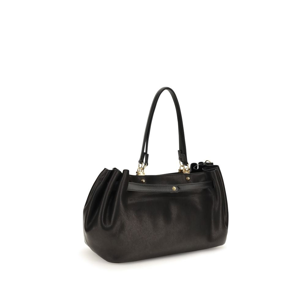 Balenciaga Schwarze Bos Taurus Kalbsleder Schultertasche