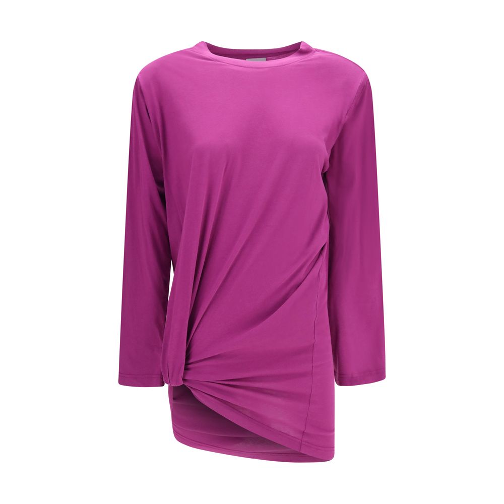 Balenciaga Lila Baumwoll-Langarmshirt