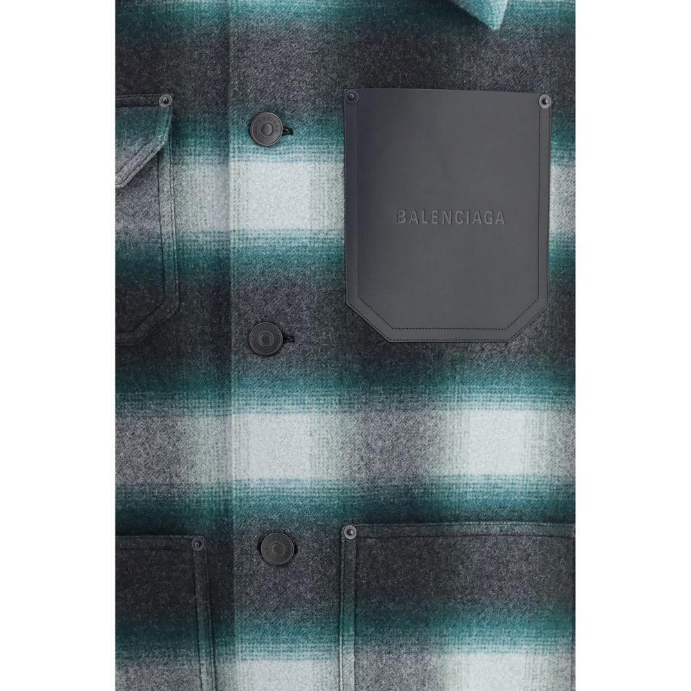 Balenciaga Zweifarbige Lammwolljacke Aries, durchgehend
