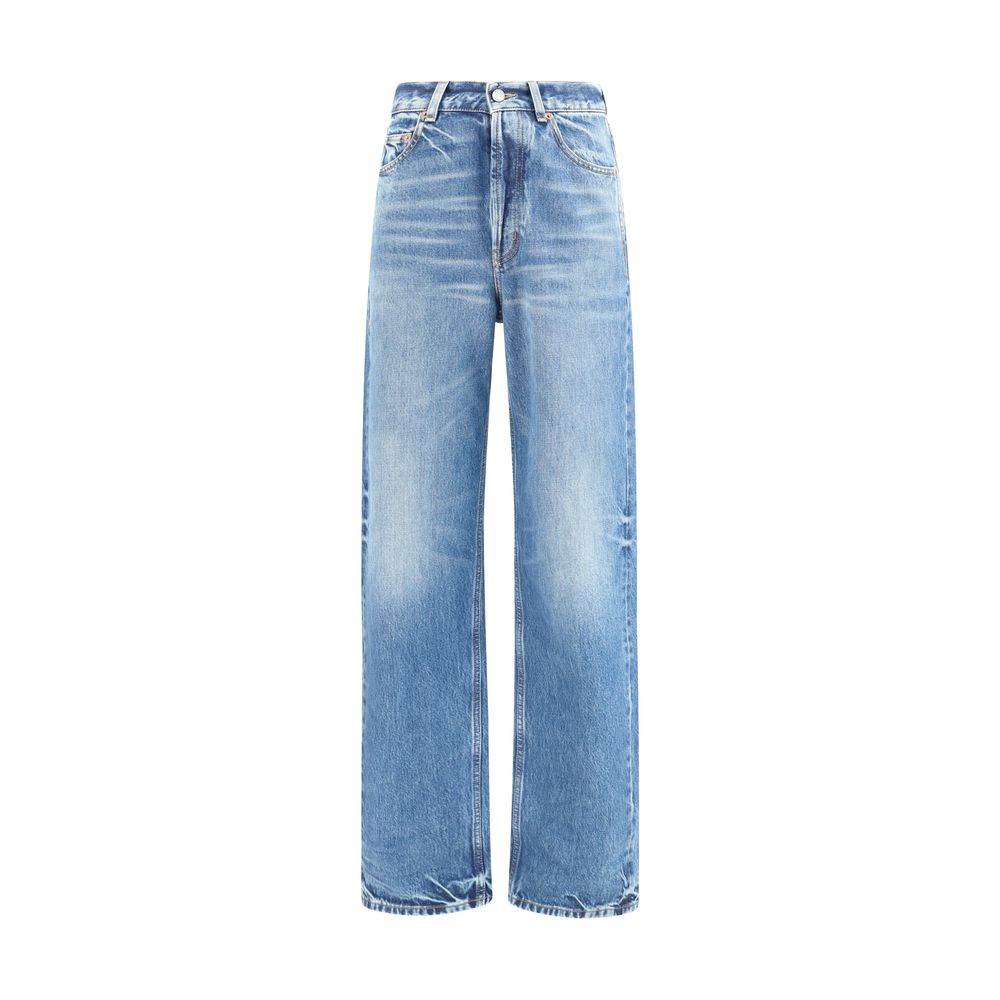 Saint Laurent Blaue Baumwolljeans im Relaxed Fit