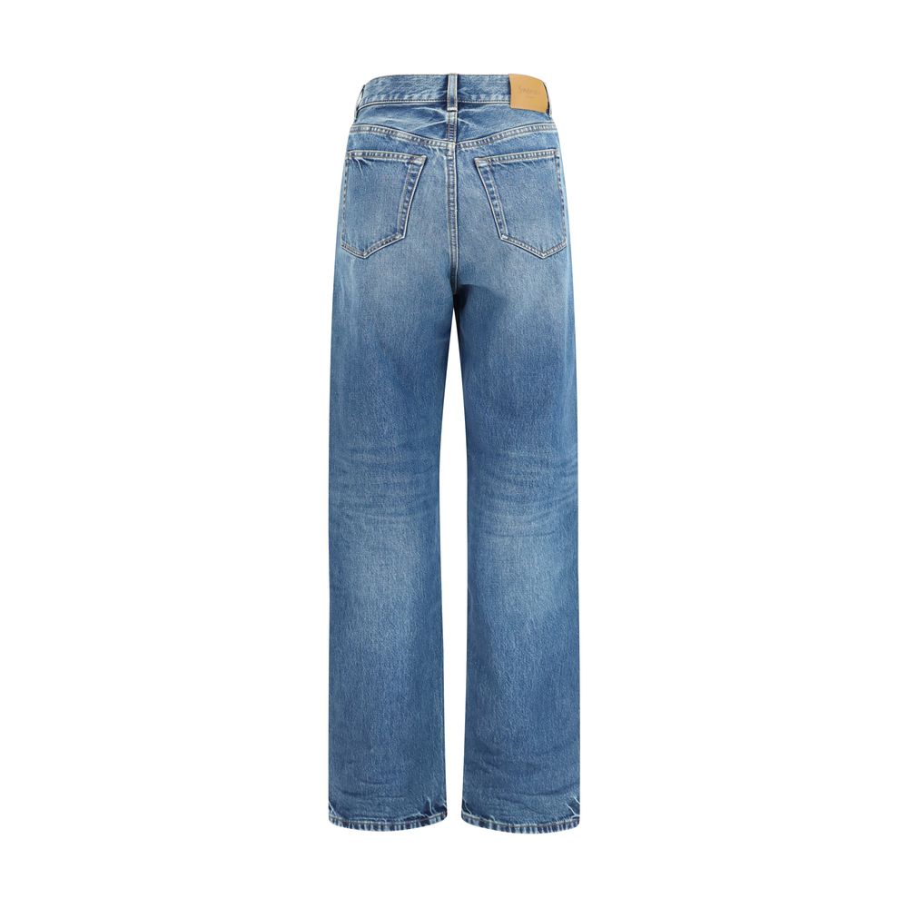 Saint Laurent Blaue Baumwolljeans im Relaxed Fit