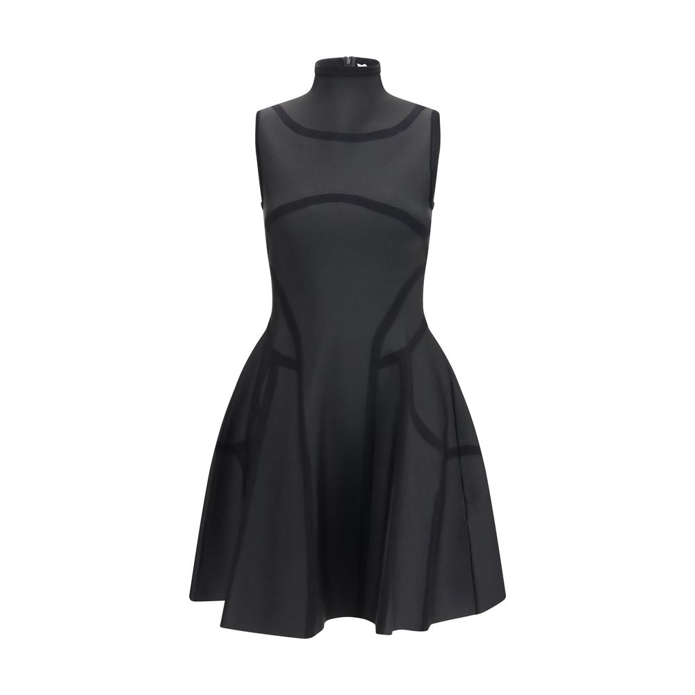 Alexander McQueen Schwarzes Cocktailkleid aus Polyester