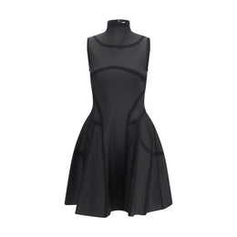 Alexander McQueen Schwarzes Cocktailkleid aus Polyester