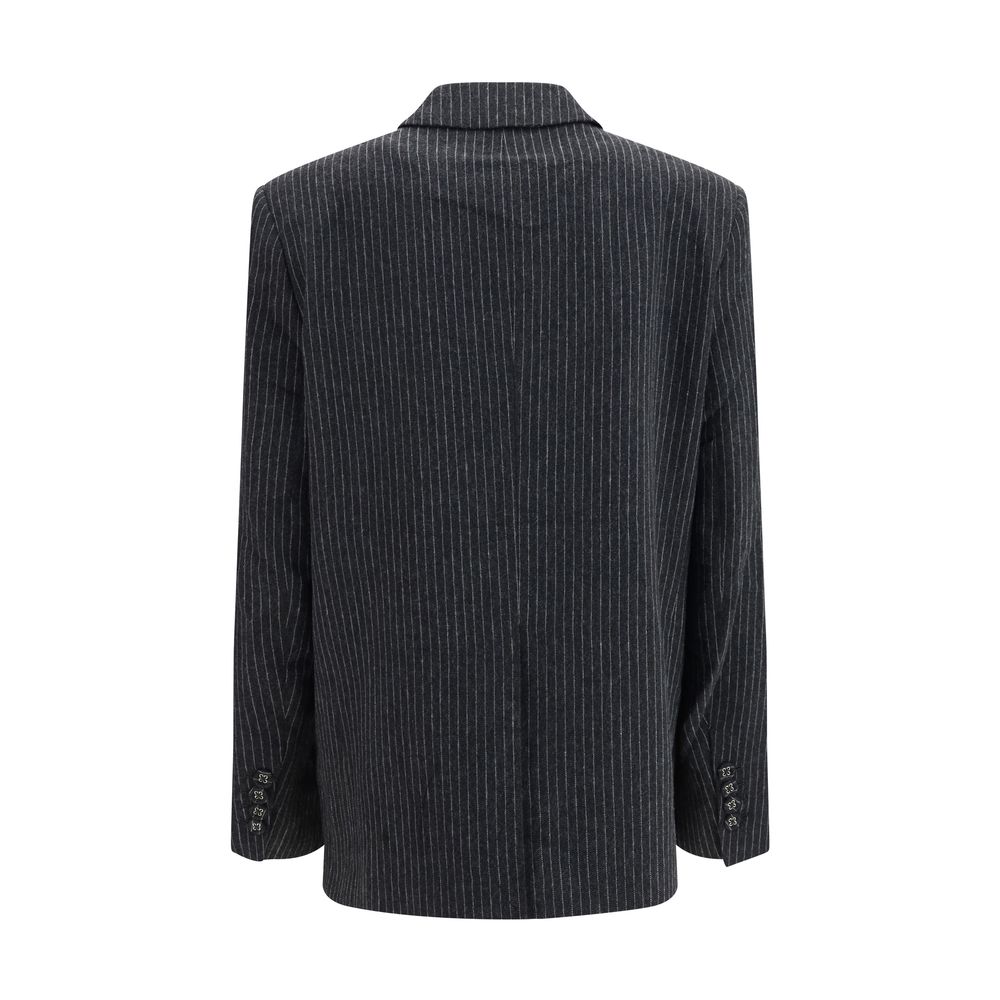 Ganni Grauer Woll-Oves Aries Blazer