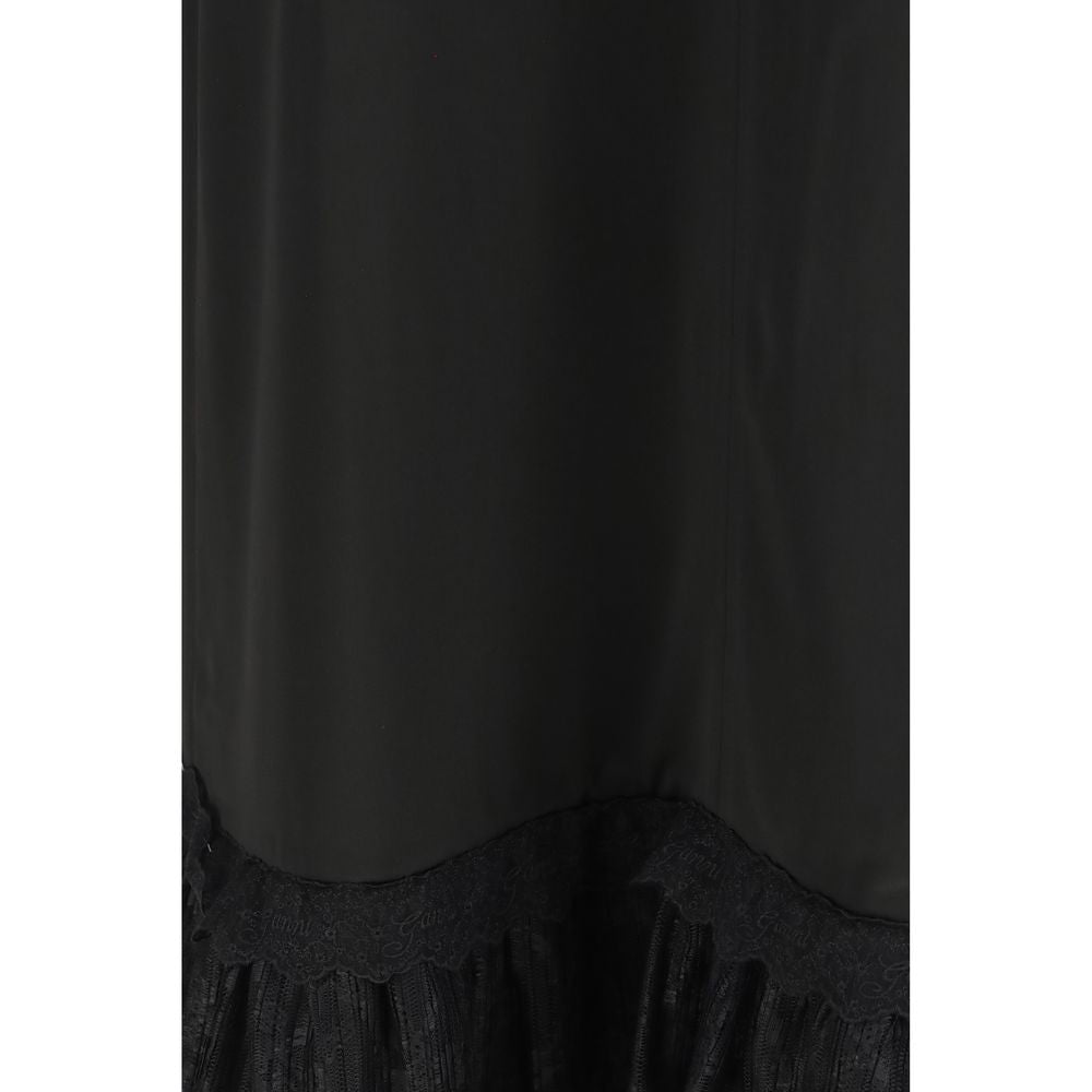 Ganni Schwarzes Freizeitkleid aus Acetat