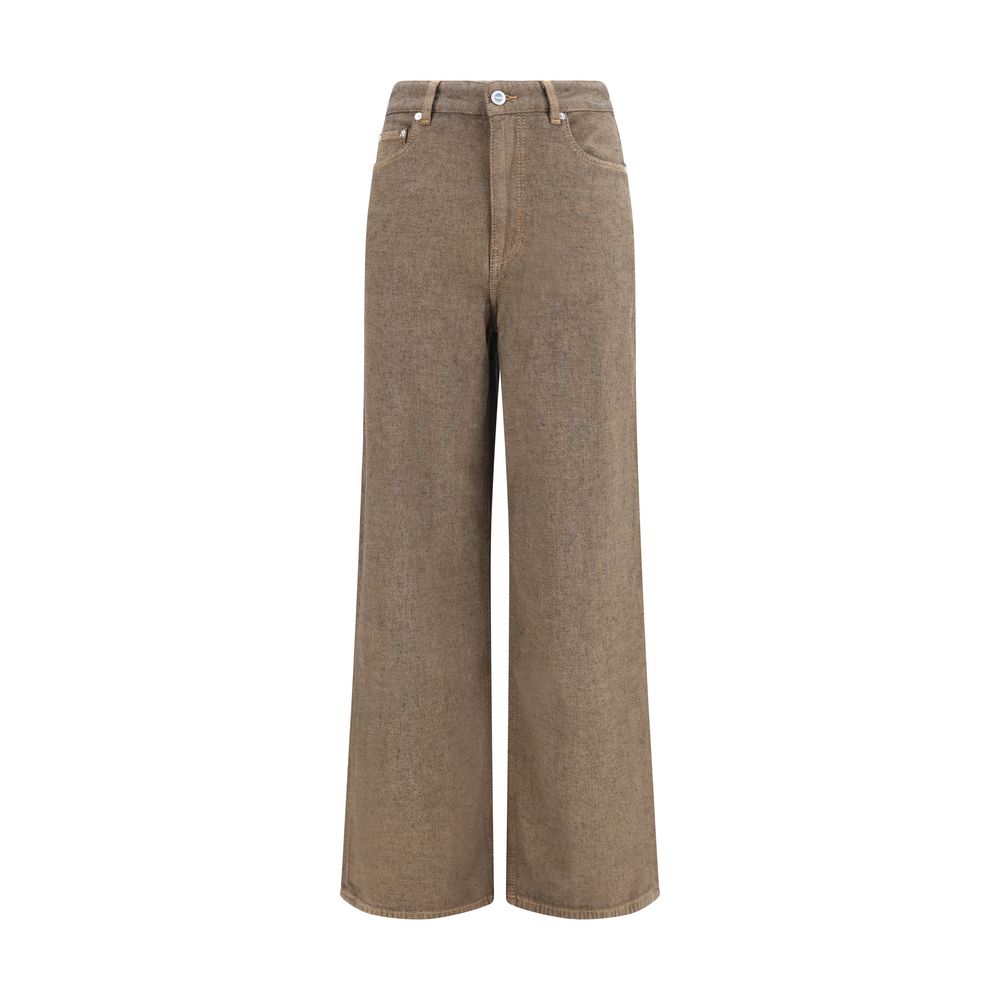 Ganni Braune Baumwolljeans im Relaxed Fit